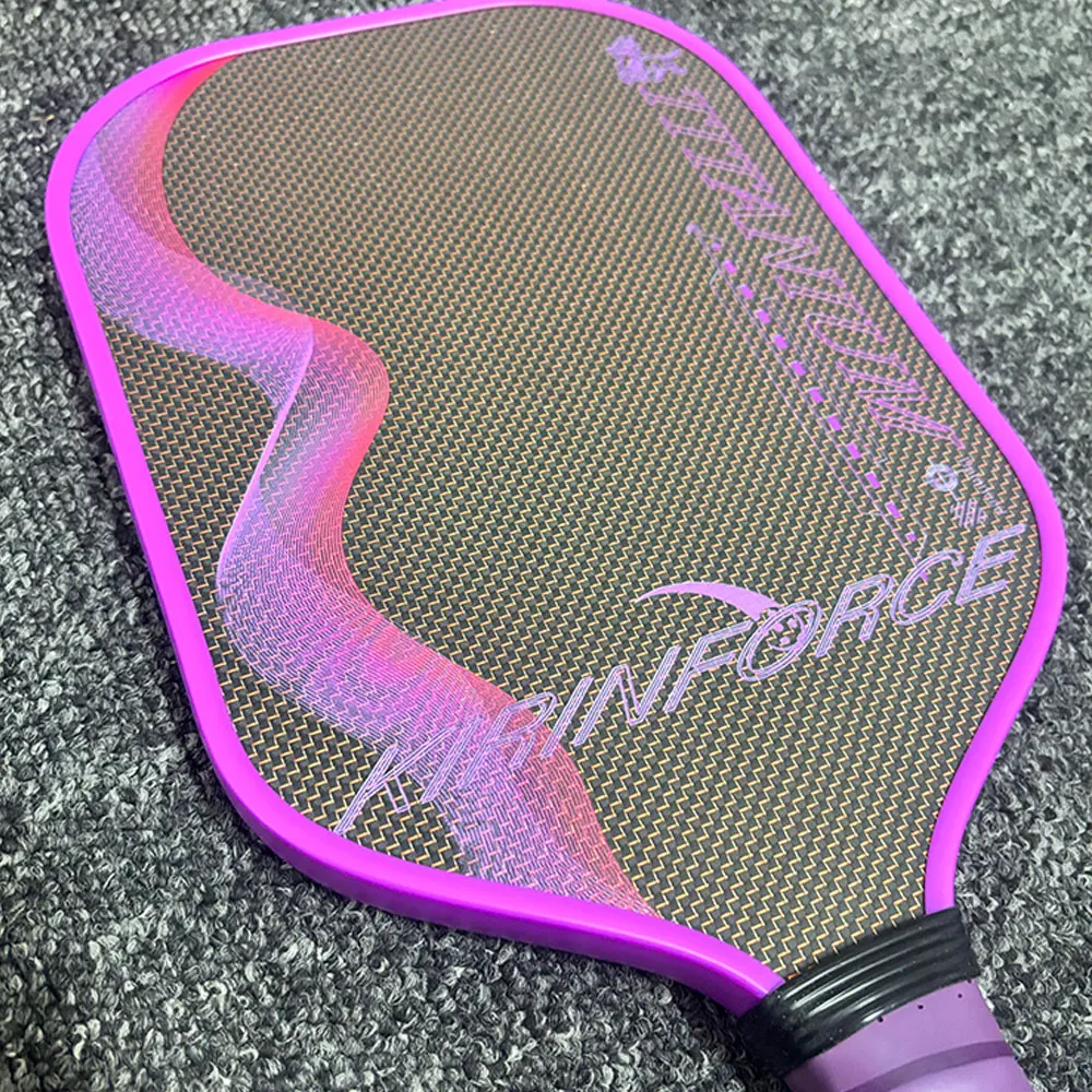 KIRINFORCE Titanium Wire Carbon Pickleball Paddle Grit Surface Large Sweet Spot Lightweight Precise Control Vibration Absorbing