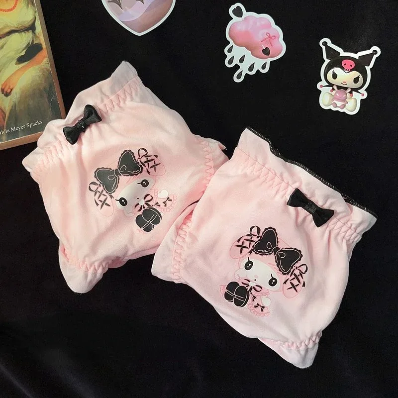 Sanrio My melody women\'s new Japanese bow girl heart cute and sweet cartoon print comfortable hip-covering low-waist briefs