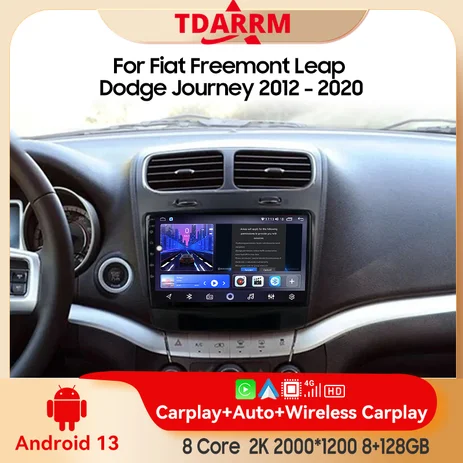 

2 din for Fiat Freemont Leap Dodge Journey 2012-2020 Android 13.0 128G Multimedia Player Car Radio Wireless Carplay Android Auto