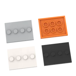 10Pcs MOC Parts 88646 Plate Special 3 x 4 with 1 x 4 Center Studs Compatible Bricks DIY Assmble Building Blocks Particle Kid Toy