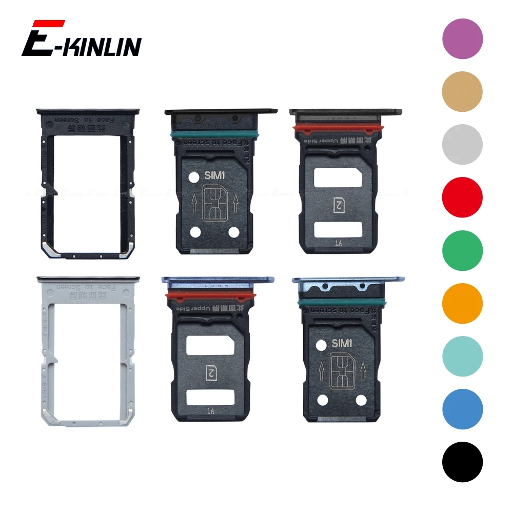 Sim Card Tray Reader Container Connector Socket Holder Slot Adapter For OPPO Find X X2 Lite Neo Pro Replacement Parts