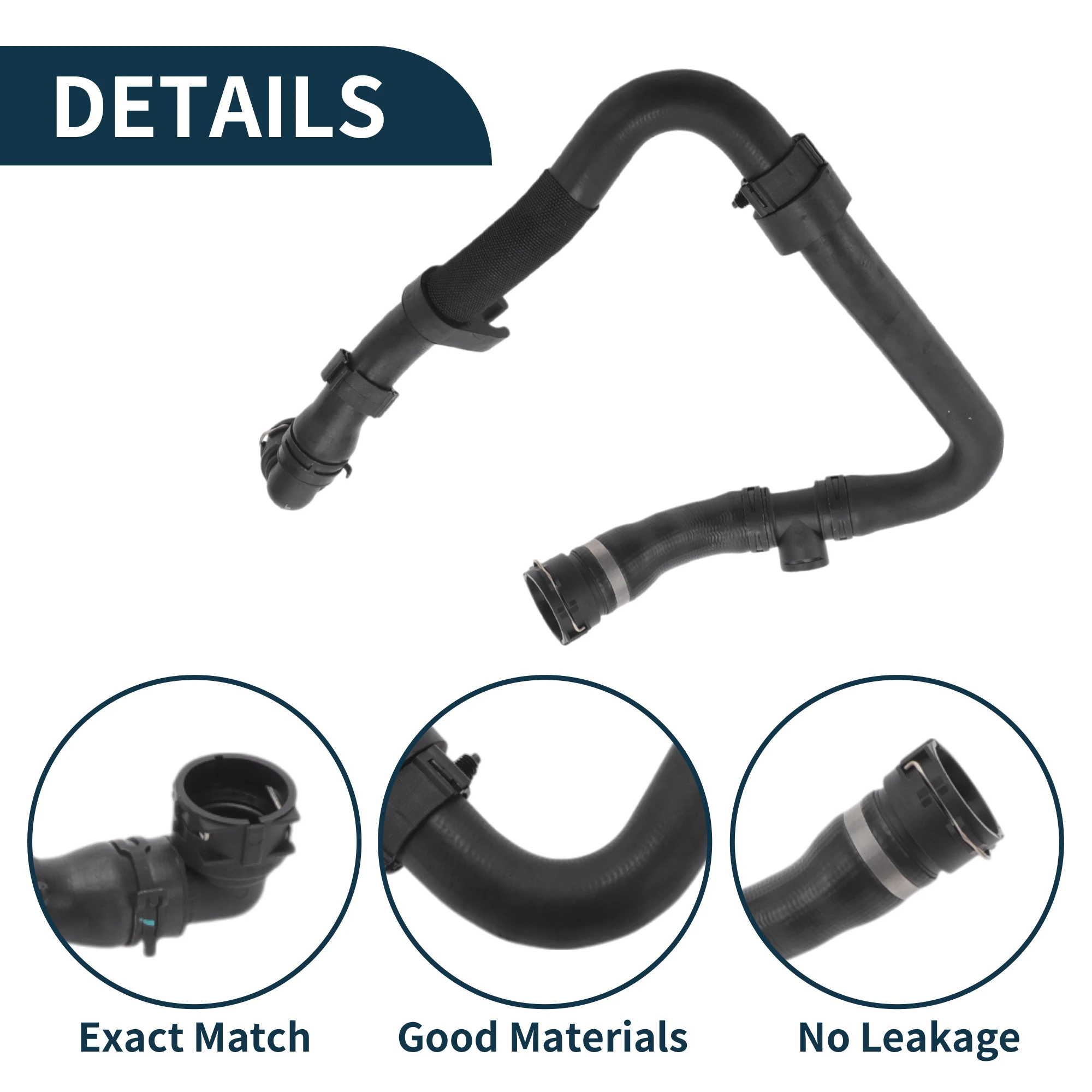 

UXCELL Шланг радиатора Шланг нагревателя No 7N0122051B для Volkswagen Sharan 2011-2016 Черный резиновый пластик 1 шт. Водопроводные трубы Хороший Sealin