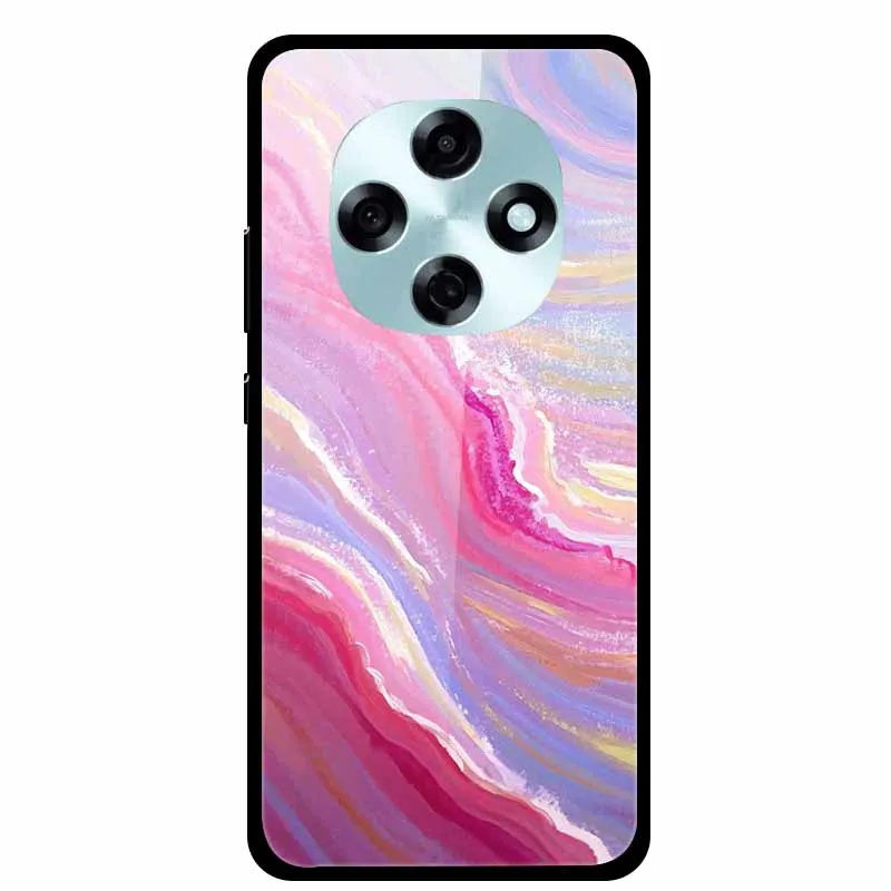 حافظة من الزجاج المقسى لهاتف OPPO A6 A5i pro غطاء ممتص للصدمات Funda لهاتف OPPO A6i A5 لون رخامي هدية جراب هاتف غطاء حماية خلفي صلب #3