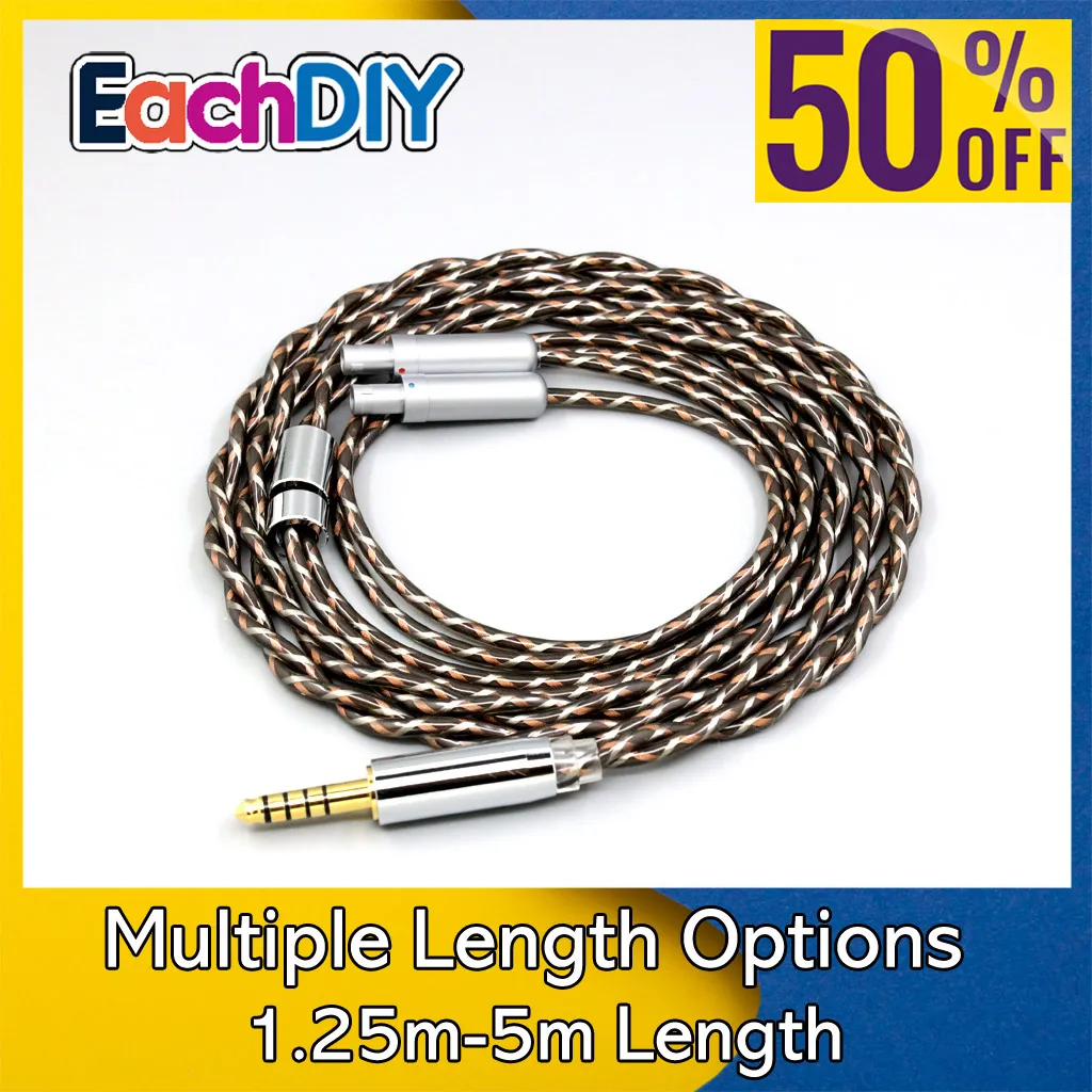 TypeX 25AWG Litz Shielding 7n OCC Earphone Cable For Sennheiser HD800 HD800s HD820s HD820 Dharma D1000 Headphone LN008887