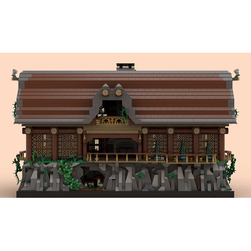 Moc Building Blocks Rustic Mountain House Technology Modular Bricks Model  Gifts Christmas Toys DIY Sets Assembly