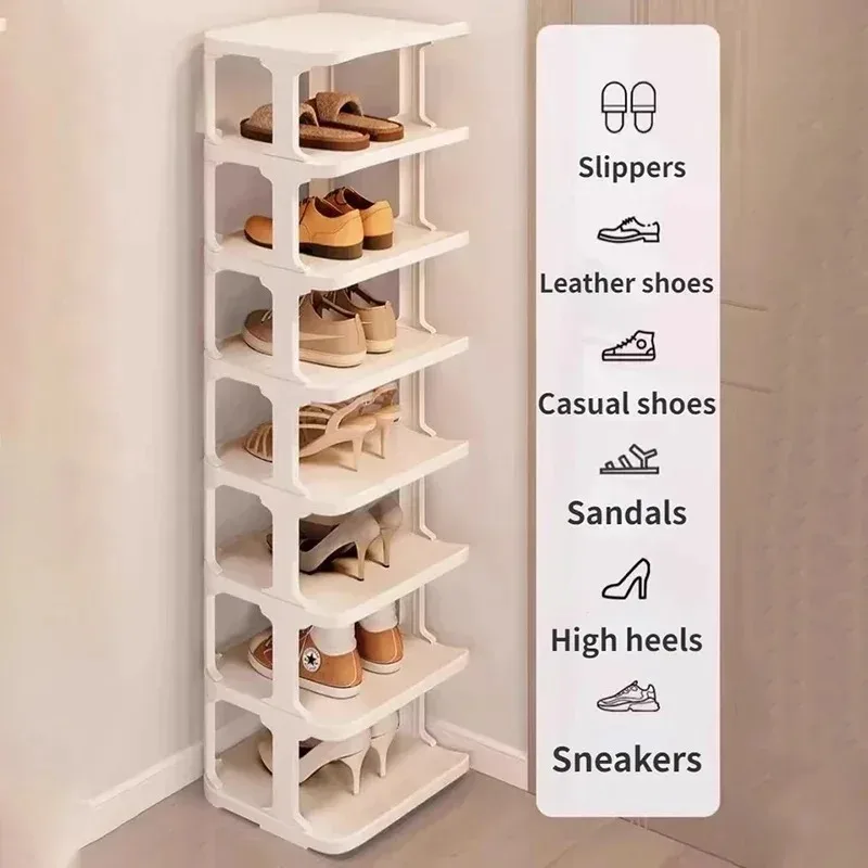 Multilayer Shoe Rack Simple Standing Storage Racks Wall Corner Stackable Shelves Household Dormitory Removable Shoe Organizers