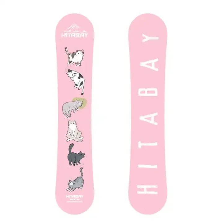 wholesale Pink Cute cat children Snowboards whole set customize Snow Board outdoors ski snow board