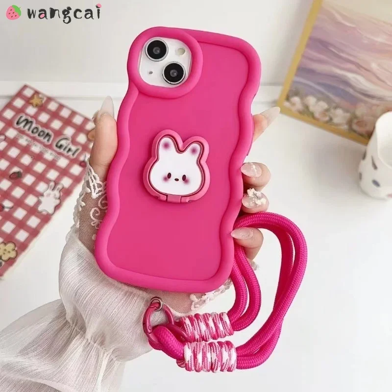 جراب هاتف أرنب مع حامل للجسم ، لطيف ، حامل ، Y100 ، Y200E ، V30E ، V30 ، V29E ، Y200 ، X80 ، V30 لايت ، V29 ، V27 Pro ، V27E ، V25 ، v25E ، T2 #3