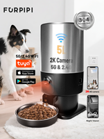 5LSUS Automatic Cat Feeder 1080P Camera Remote Control Smart Cat Food Kibble Dispenser Auto Dog Feeder For Cat Pet Accessories