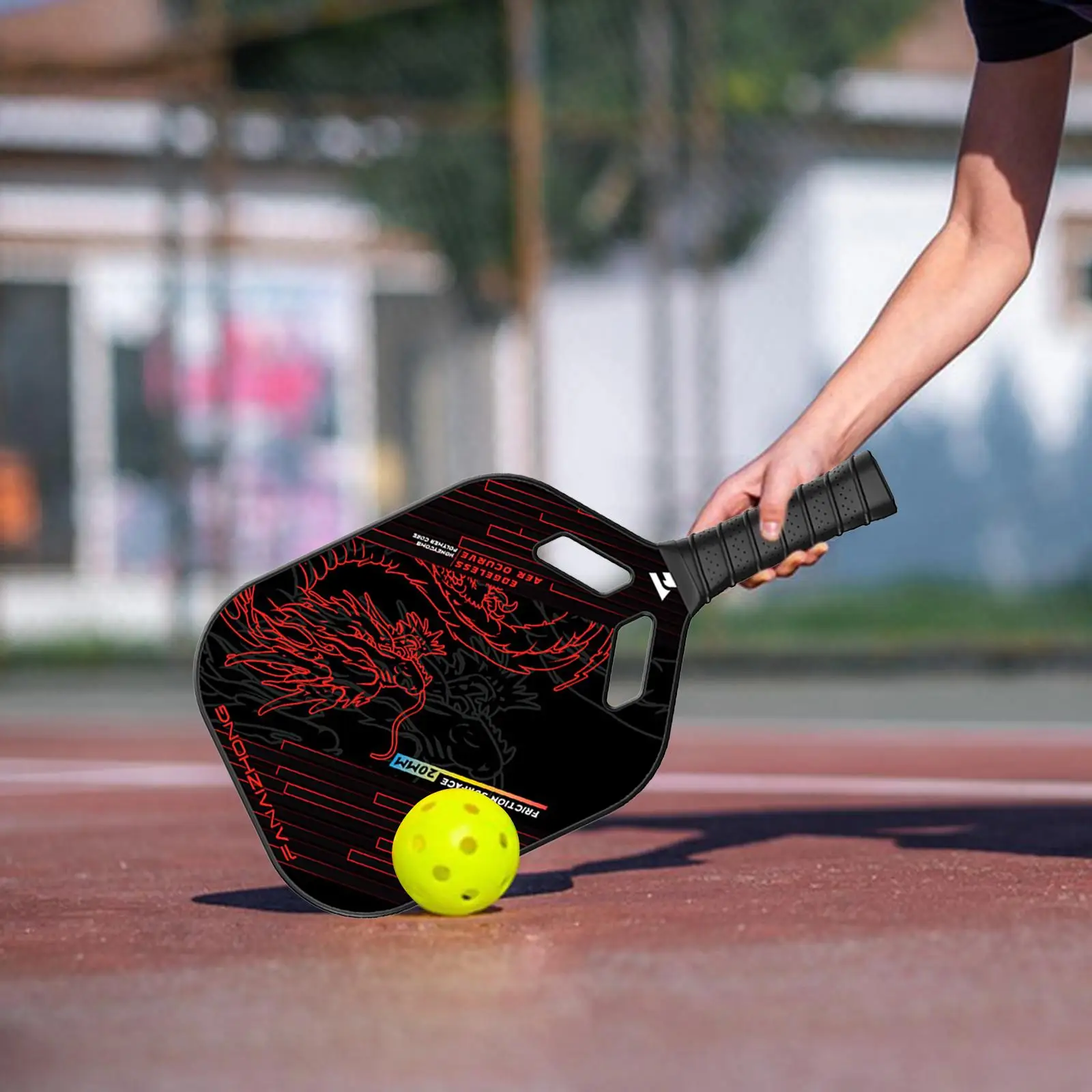 Carbon Fiber Pickleball Paddle with Nonslip Grip Premium Hollow Design Honeycomb