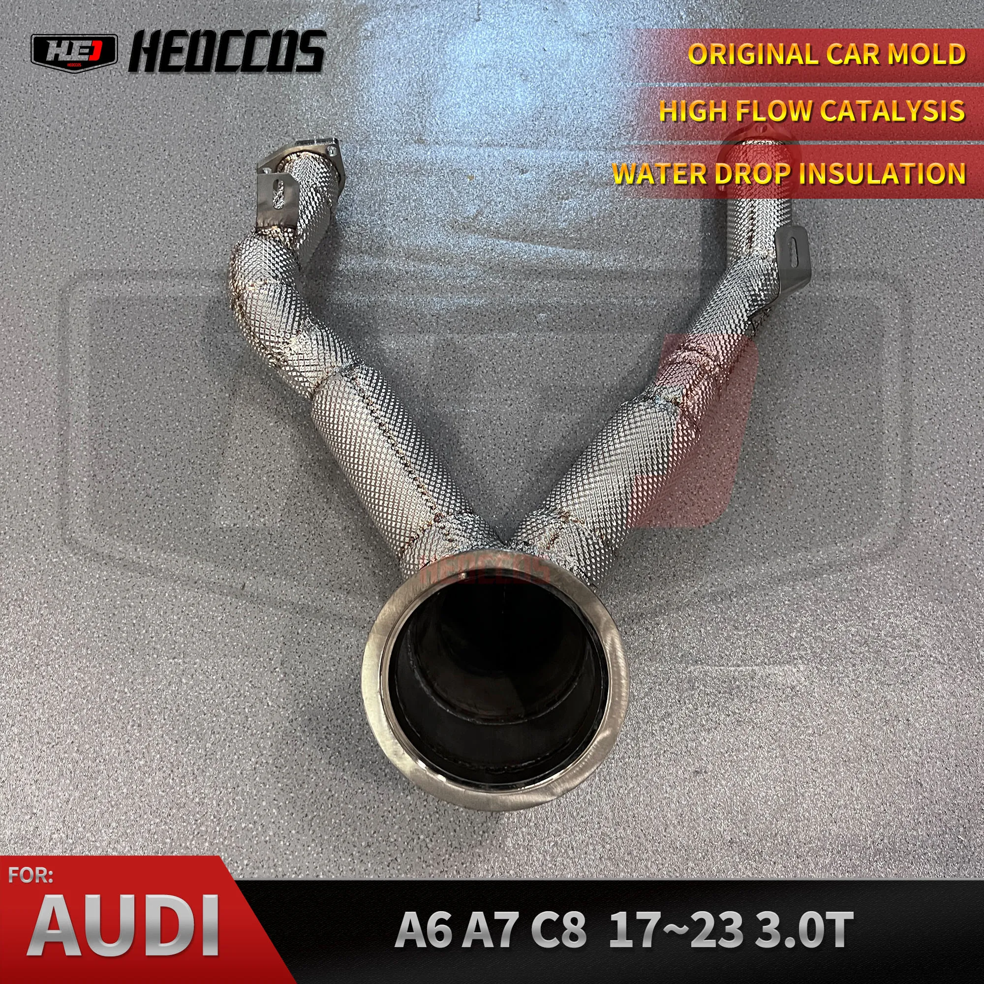 

HEO Exhaust Sport Cat Downpipe for Audi A6/A7 C8 3.0T High Flow Catted Downpipe with OPF