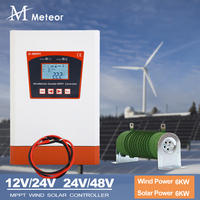 6KW Dual MPPT Wind Energy Hybrid System Charging Solar Controller 12V 24V and 24V 48V Automatic Adjustment Household Wind Power