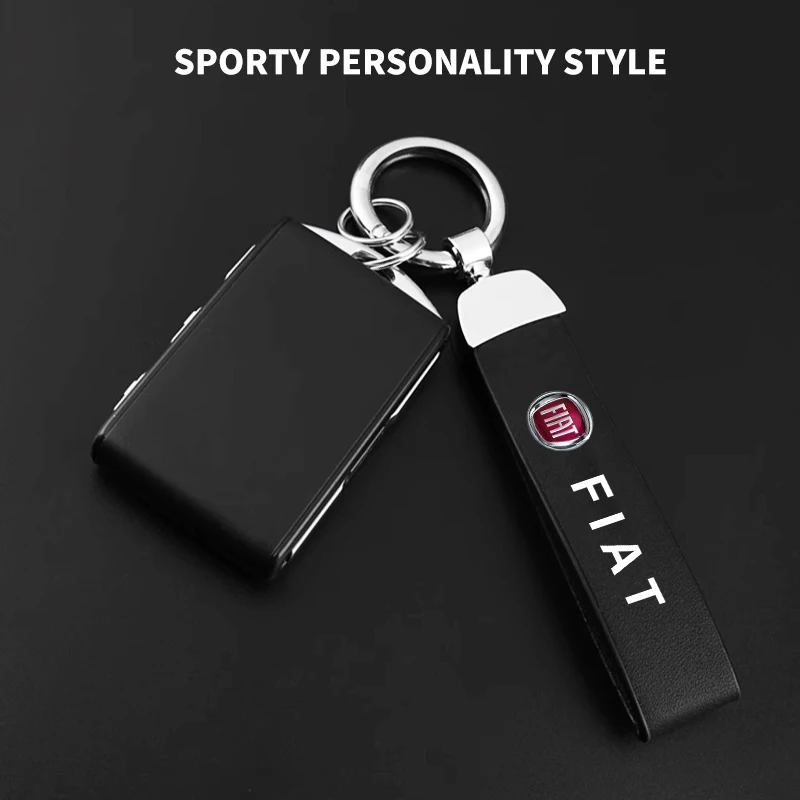 Leather Car Logo Emblem Keychain Zinc Alloy Key Ring For Fiat Mazda Opel Nismo Nissan Skoda Peugeot Citroen LEXUS Infiniti Dacia - view 6