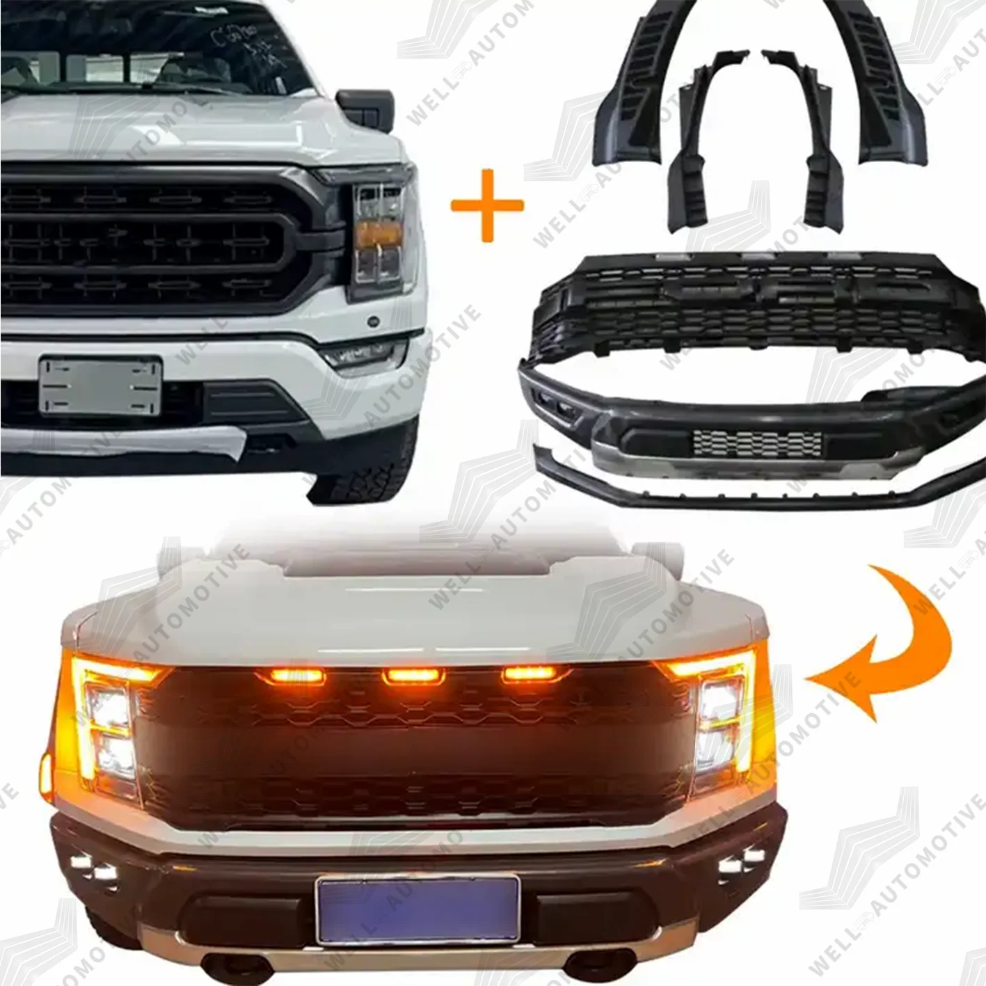 High Quality 2021 F150 upgrade to 2021 Raptor R Body kit For Ford 2021 F-150