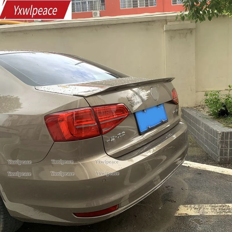 

Подходит для Volkswagen Sagitar Jetta 2012-2018, внешний вид из углеродного волокна, Задняя Крышка багажника автомобиля, спойлер