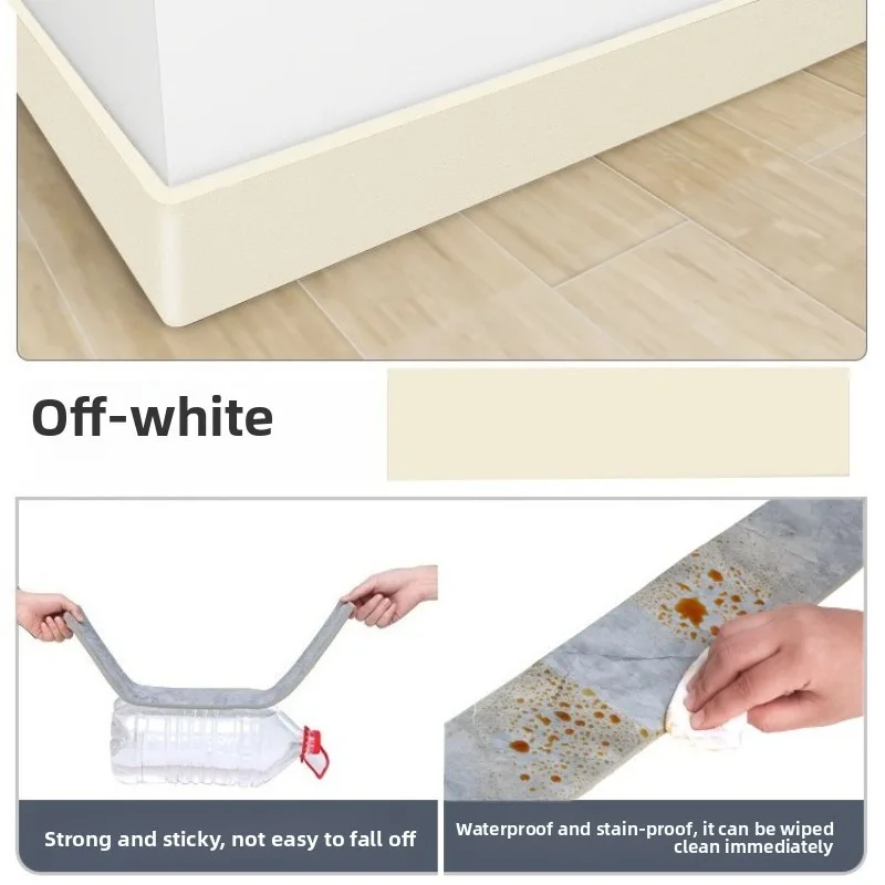 

2M Self Adhesive Skirting Line Waterproof Self Adhesive 3D Wall Sticker Thickened Anti-collision Corner Line Home Decoration