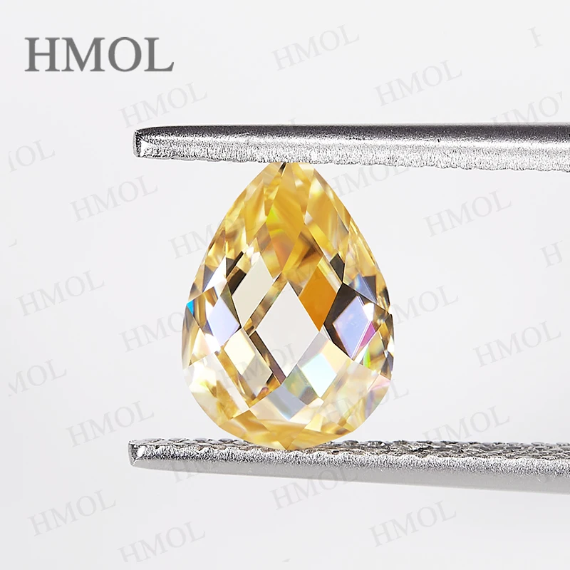 أحجام مزدوجة قطع الورد مويسانيتي الكمثرى GRA شهادة متعدد الألوان أحجار كريمة مفكوكة VVS1 الخرز دلايات مجوهرات خواتم النساء بالجملة