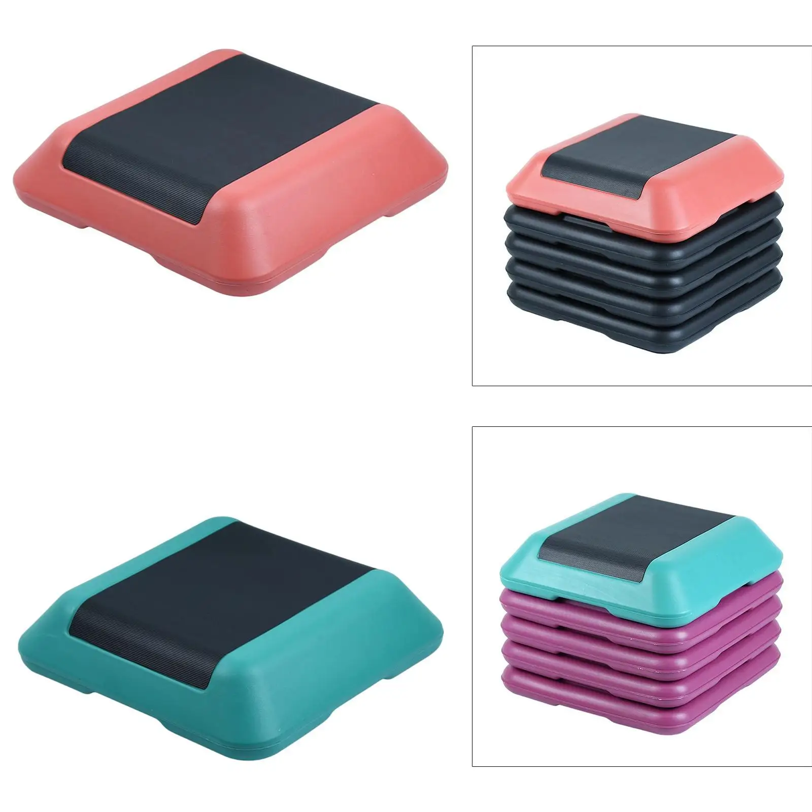 Exercise Step Platform 15.7 inch 100 kg Load Bearing Nonslip Textured Surface Equipment Aerobic Fitness Stepper Stable Portable