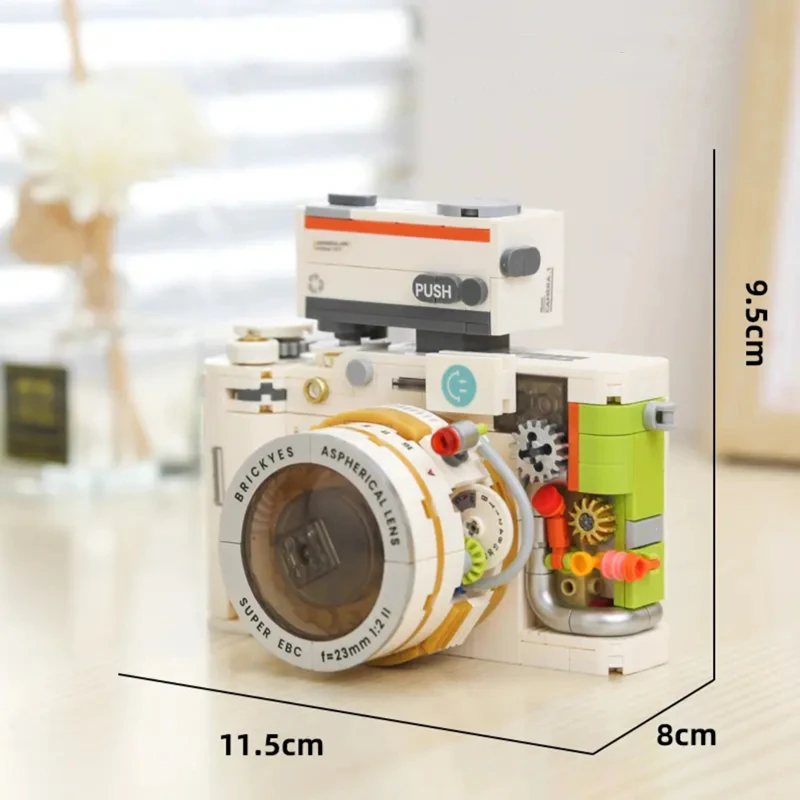 Creative Building Blocks Mechanical Universe Retro Camera Assembled Handmade Toys Model Ornaments DIY Educational Leisure Toys