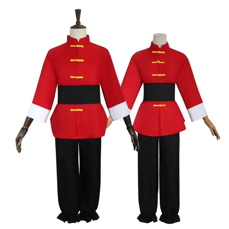 

Anime Ranma 1/2 Saotome Ranma Cosplay Costume Wig Red Uniform Halloween Carnival Party Suit Men Women Role Play Outfits