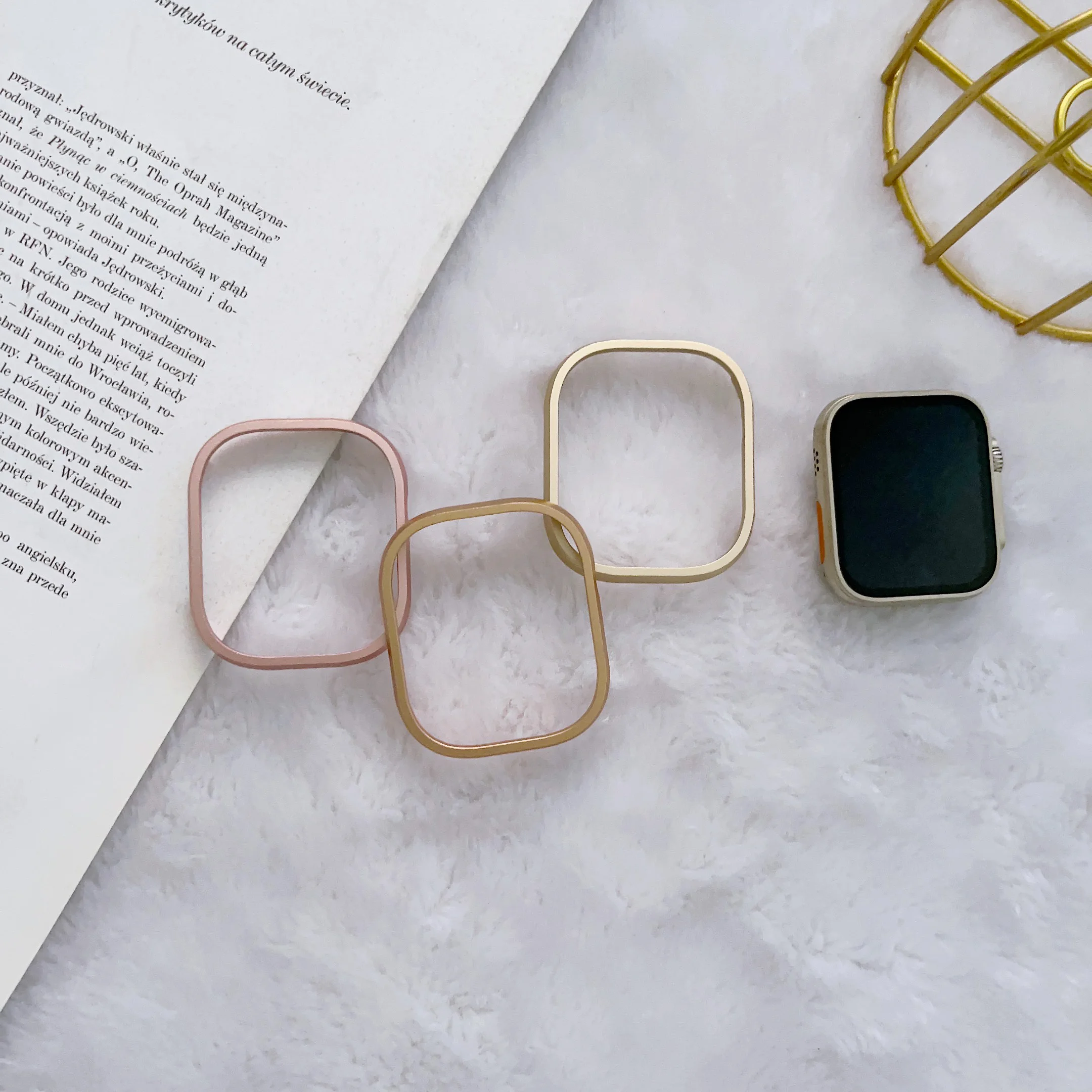 接続された時計ケース,スマートウォッチ用の超軽量アルミニウムケース,Apple 8,49mm