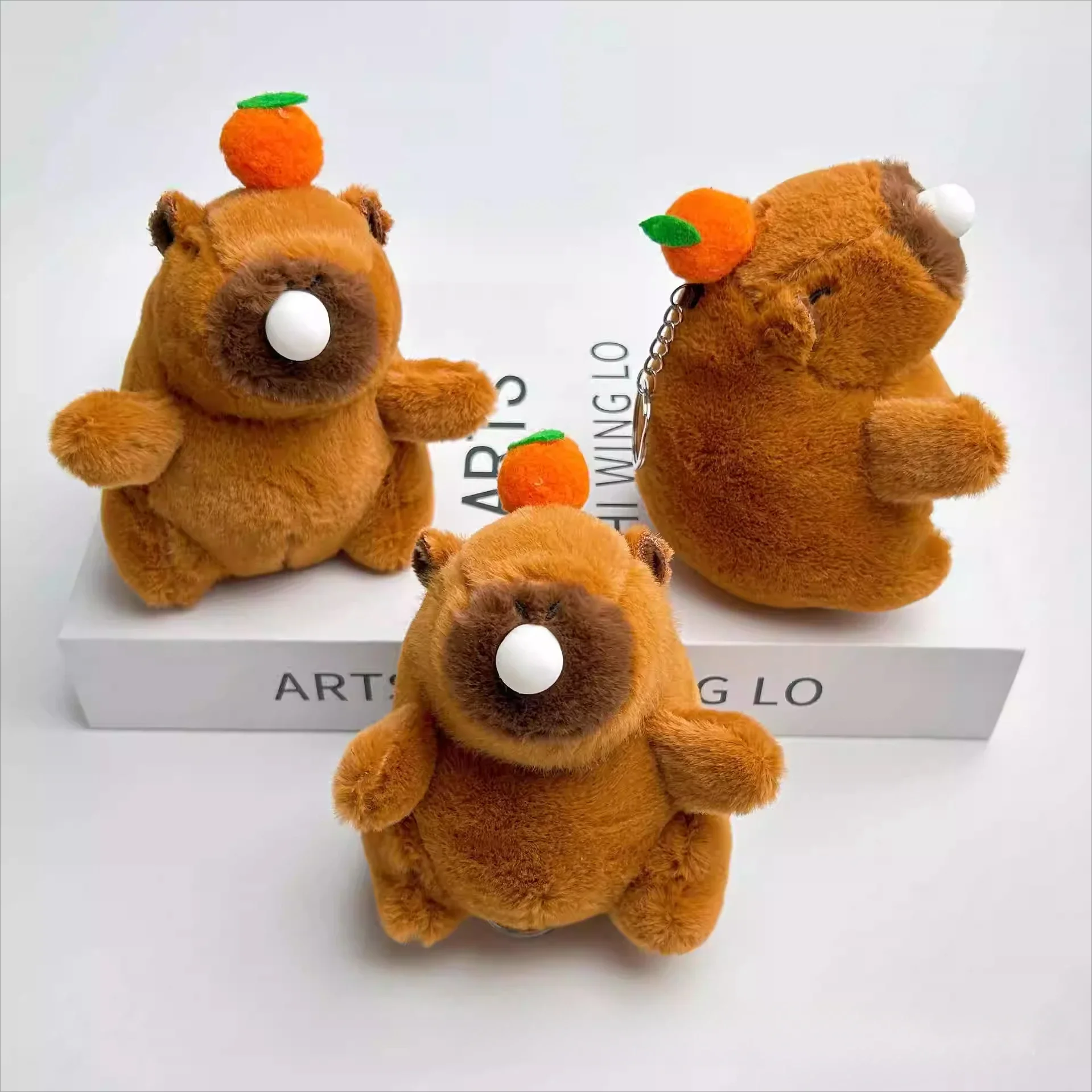 1-10PCS Capybara Plush Keychain Kawaii  Bag Charm Cute Kapibara Gift for Women Girls Backpack Purse Accessories Gift Pendant