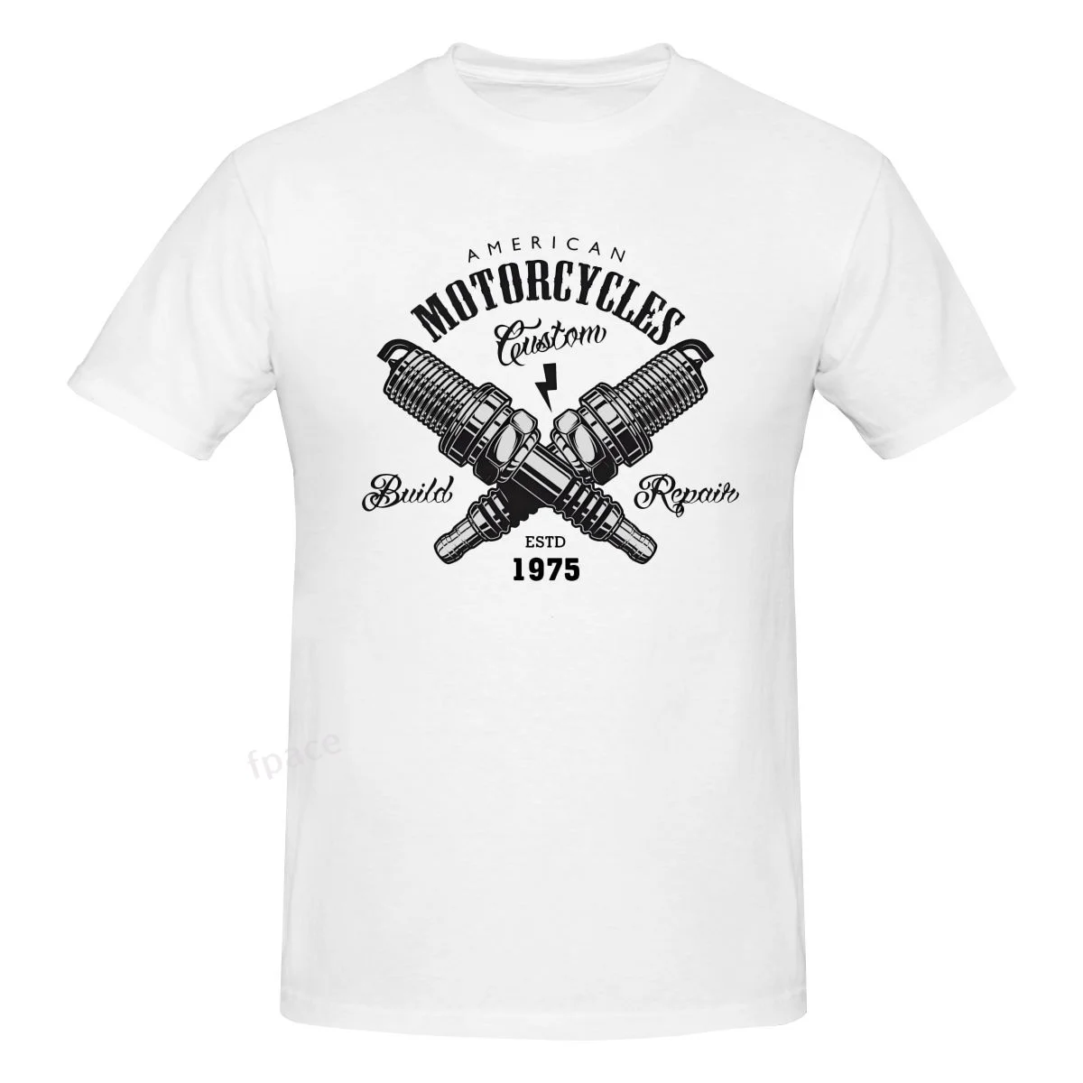 

Motorcycle Enthusiast Casual Cotton Summer Men's Basic Short Sleeve T-Shirt