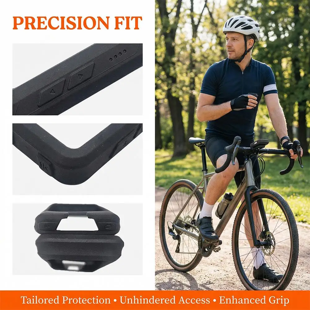 Silicone Soft Edge Shell Protective Case For BiNavi Air GPS Bike Computer Screen Protector Film Cover Skin Accessories ﻿