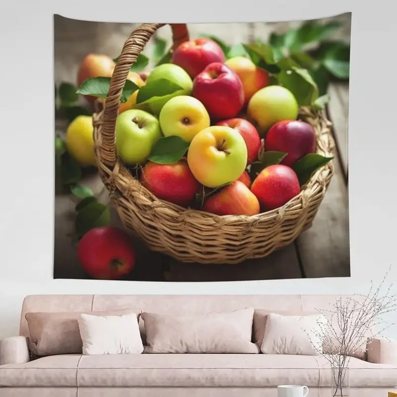 Tropical Fruit Tapestry Wall Hanging Summer Vacation Style Wall Blanket Soft Polyester For Home Bedroom Living Room Dorm Decor
