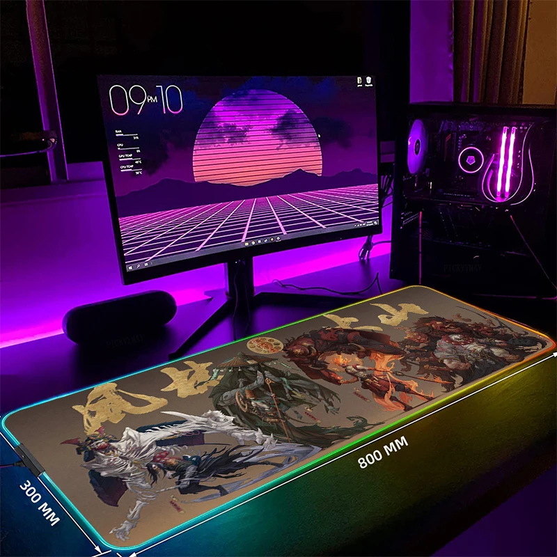 

Hyakkiyakou Element Large RGB Mouse Pad Gaming Mousepads LED Mouse Mat Gamer Desk Mats Rubber Table Rug With Backlit Desk Pads