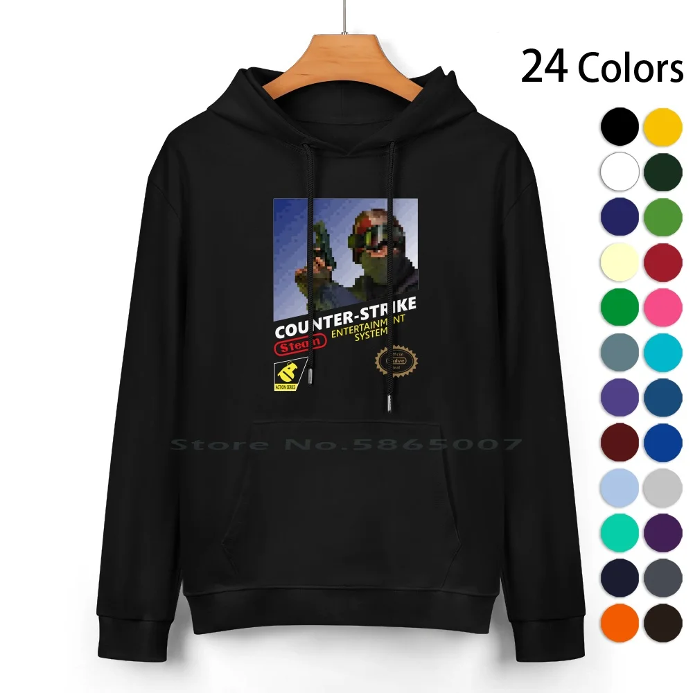 Cs : Go Retro T-Shirt Pure Cotton Hoodie Sweater 24 Colors Csgo Counter Strike Global Offensive Weapon Skins Valve Steam Retro