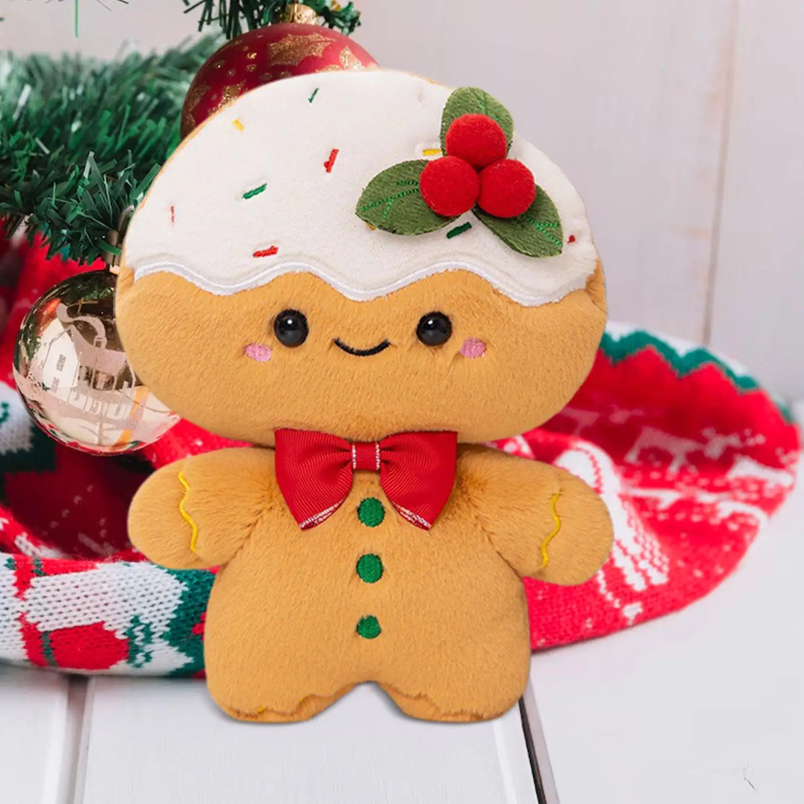 Gingerbread Plush Toy 25cm Stuffed Animals for Women Girls Birthday Gifts