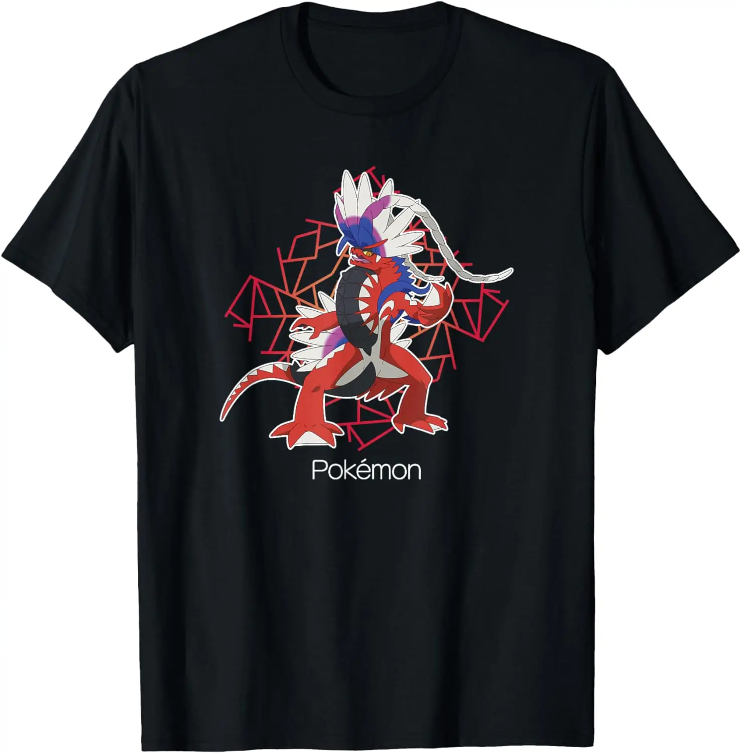 

Pokémon Koraidon Legendary Geometric Background Portrait T-Shirt
