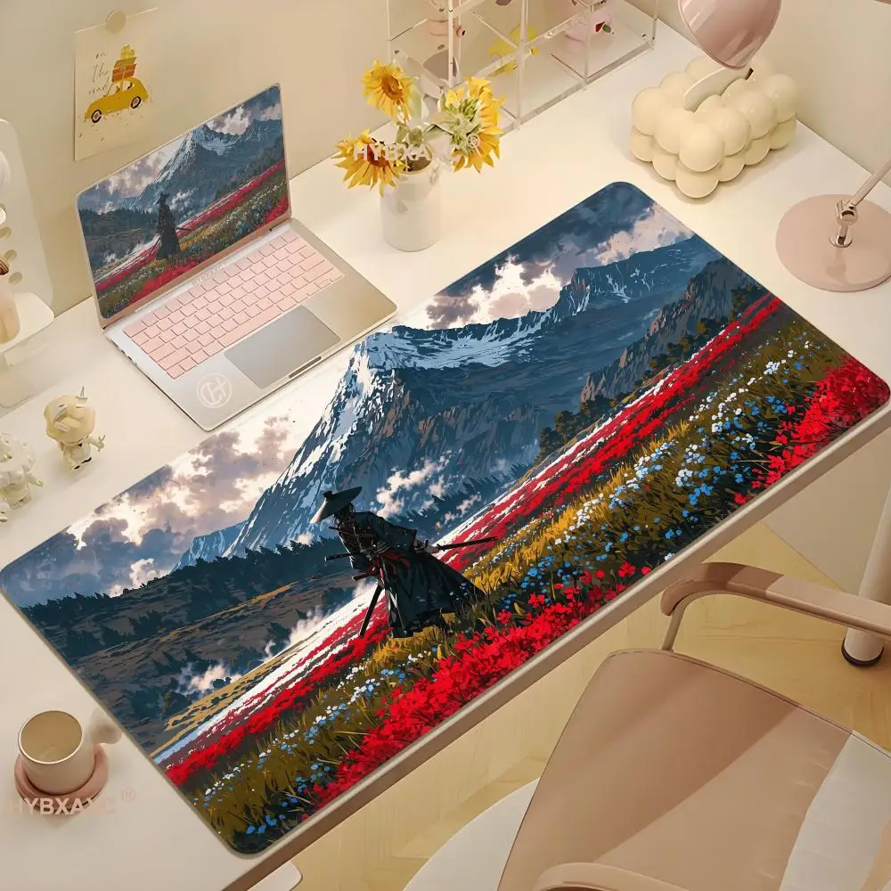 

Japan s-samurai Mouse Pad Large Desk Mat Keyboard Ergonomic Office Rubber Game PC Non-slip Anti-fray Home Custom Best Price