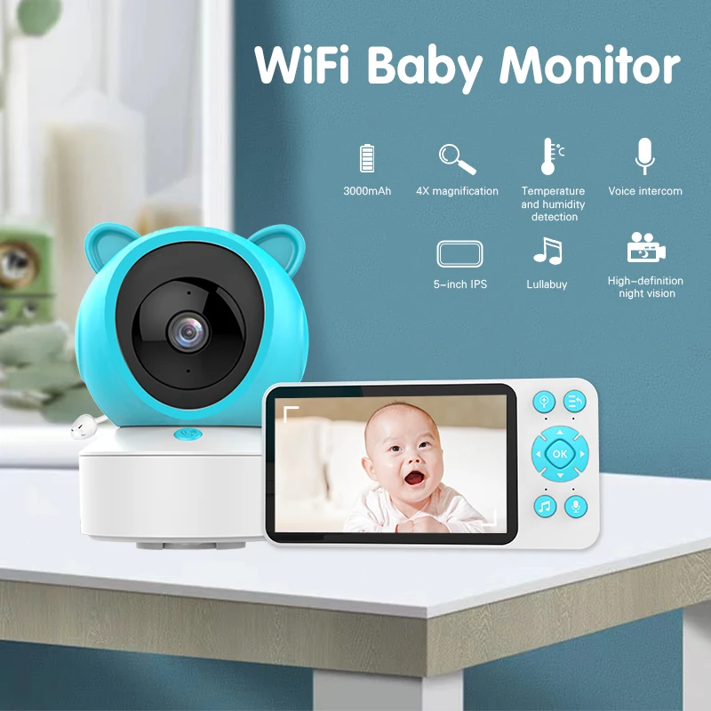 Smart tuya APP indoor security baby home monitoring system audio bidirezionale helperSleep della mamma senza preoccupazioni Wifi HD camera