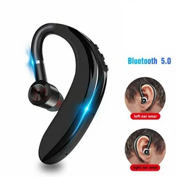 S109 kablosuz kulaklık tek kulak kancası Bluetooth uyumlu kulaklıklar kulak içi çağrı iş spor kulaklık için Mic ile Xiaomi