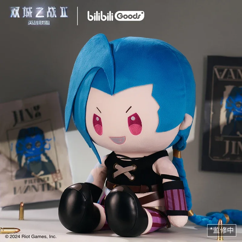 40Cm Lol League of Legends Bilibiligoods Arcane Season 2 Jinx Short Cartoon Plush Stuffed Doll Pillow Action Figure Kid Gifts