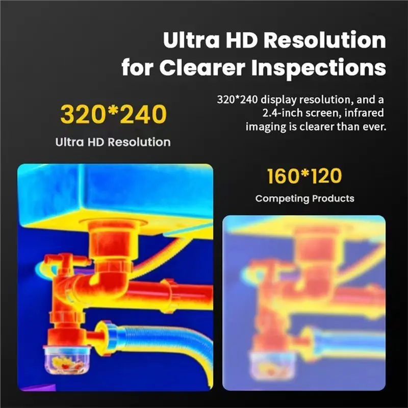 Light Weight Handheld Infrared Camera 320X240 Resolution Battery Life Thermal Imager For Underfloor Heating For Electrical