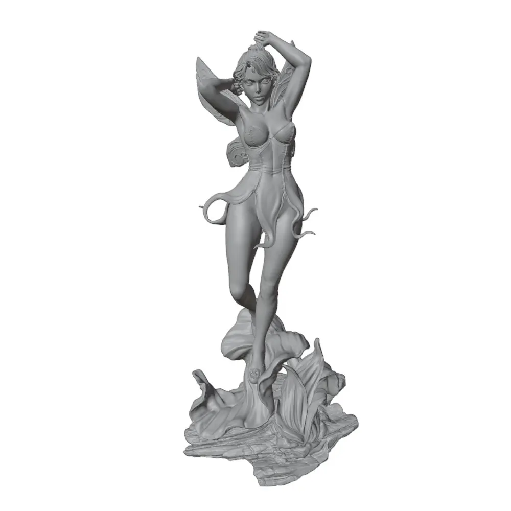 1/24 75mm  Movie Character Model Girl Resin Model Kits 3D Printed Gray Model Figurine DIY Doll Model Unassembled And Unpainted