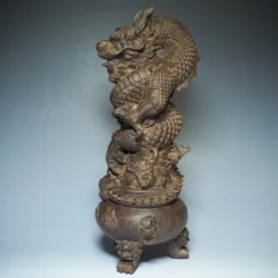 Vietnamese agarwood carving Chinese dragon ornaments home living room TV cabinet decoration fortune cornucopia crafts ornaments