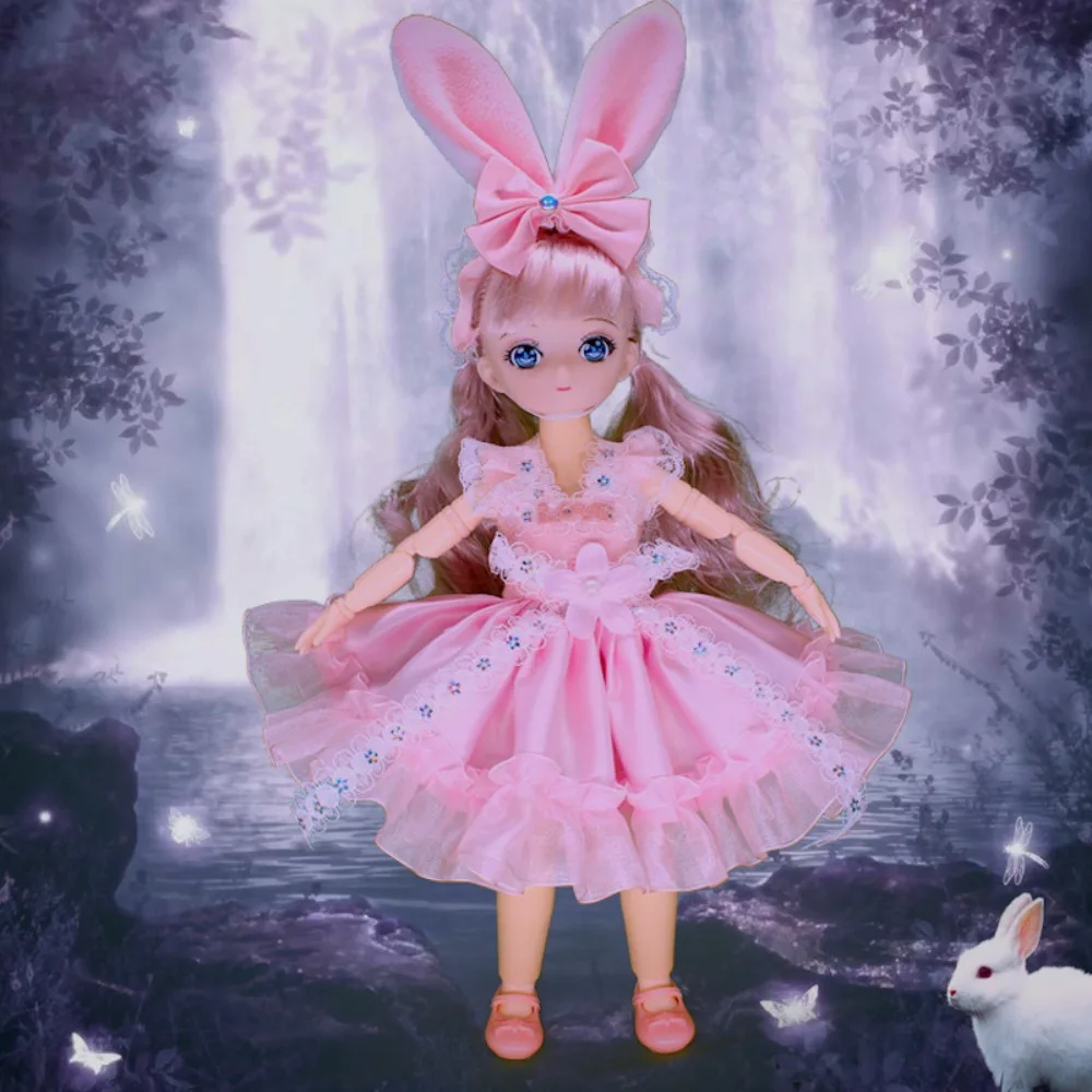 

Play House Toys Spherical Joint 32cm Bjd Doll Dress Up 3D Eyes Hinged Doll Colorful with Clothes 1/6 Bjd Dolls Children
