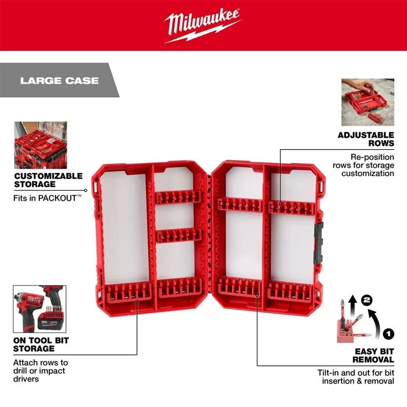 Milwaukee 48-32-9922 PACKOUT Storage Case Impact Type Collision Avoidance Durable Tool Accessories Storage Box