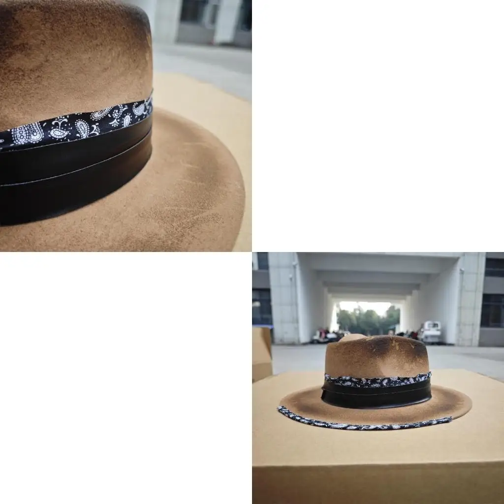 

652F Wool Hat with Skull Head Top Design Breathable Windproof Warm Fedoras For Fashion Men And Women Fall Winter Headwear