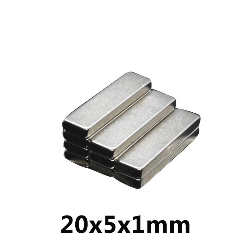 20x5x2mm Strong Small Magnet Block Rectangular Magnets 20*5*2 mm For Home Refrigerators, Offices DIY 20x5x2