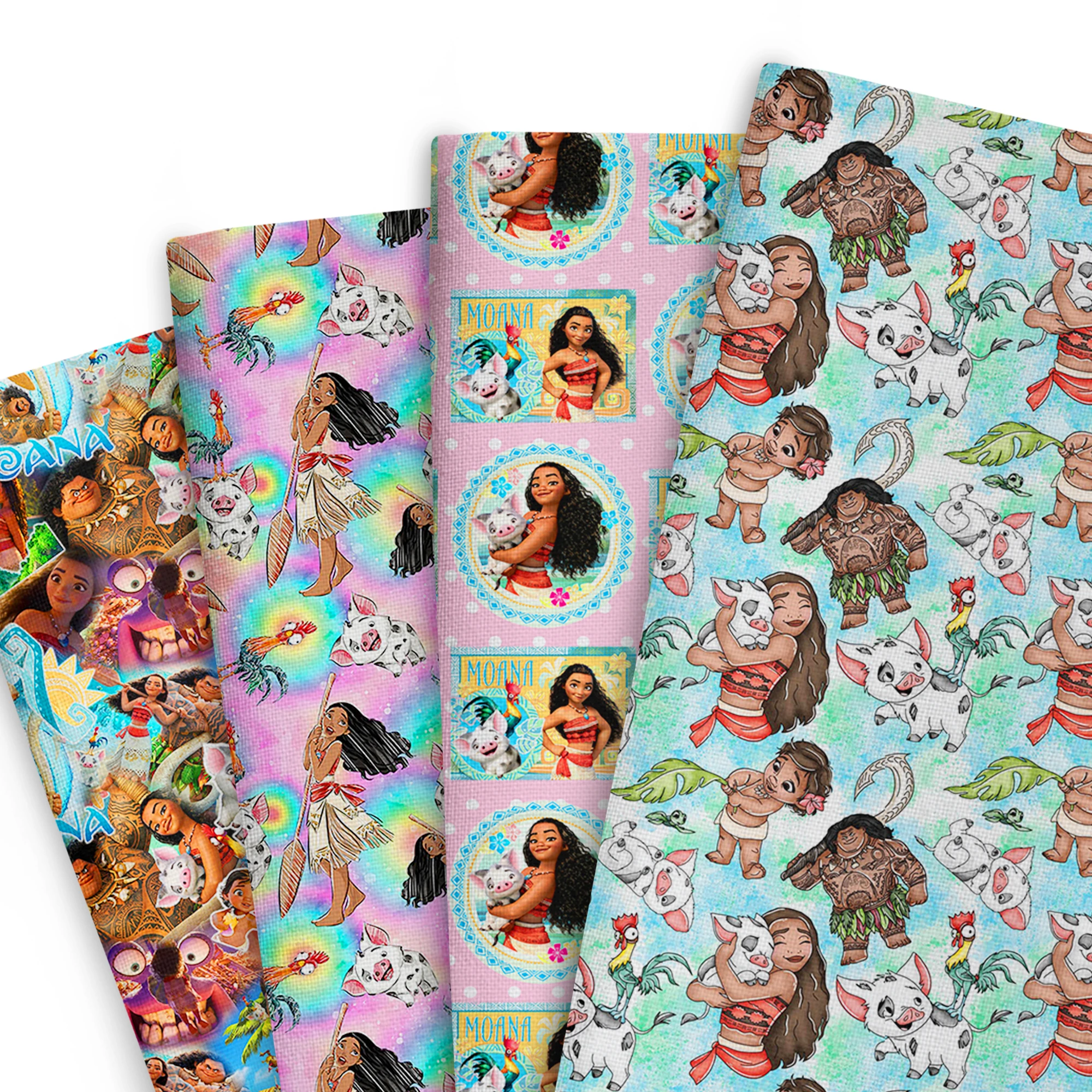 Disney princesa Moana Patchwork tela de algodón poliéster tejido costura telas acolchadas Material de costura DIY hecho a mano