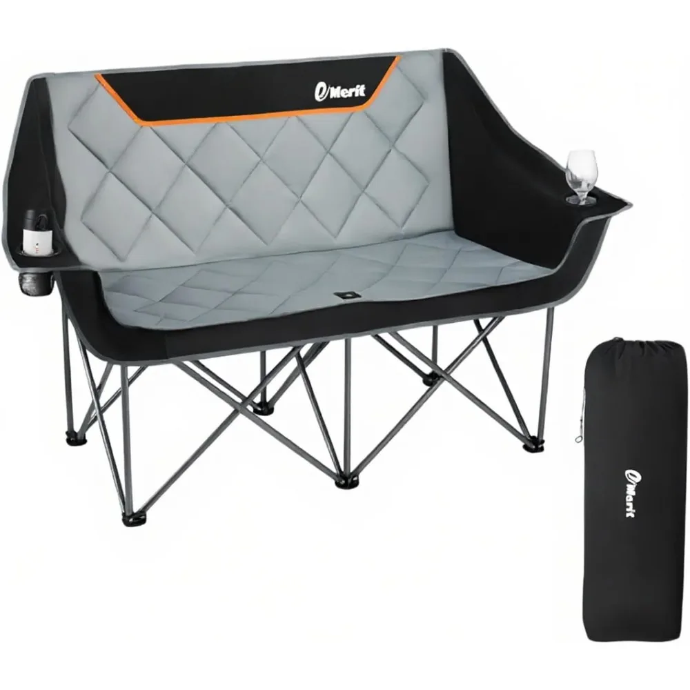 

Сверхмощное складное кресло для кемпинга емкостью 650 фунтов, глубоким сиденьем и подстаканниками для использования на открытом воздухе