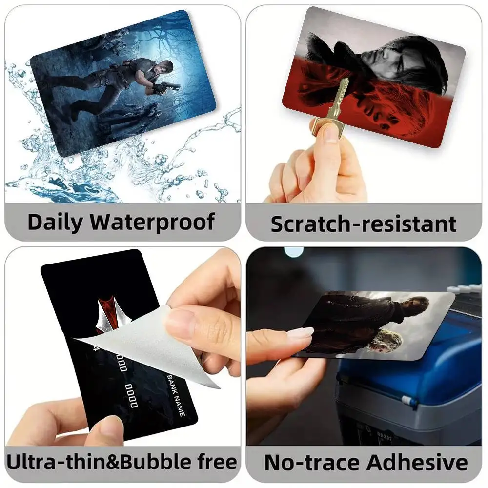 R-Resident E-Evil Leon Z-Zombie Horror  Credit Card HD Stickers Small Chip Waterproof Sticker Game Card Decal Gift