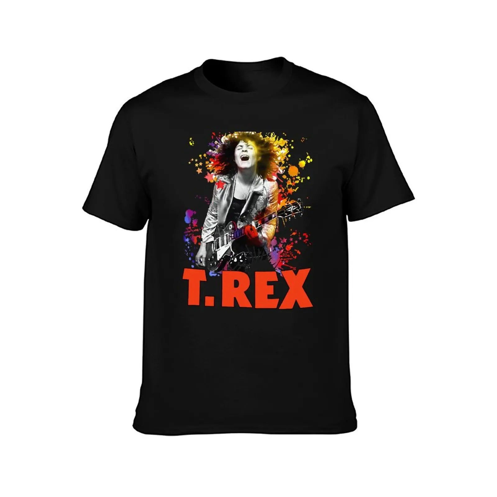 Birthday Gift T. Rex Rock Band Marc Bolan Retro Cool Top Tee T-Shirt, Summer Casual Cotton Tee, Oversized Streetwear Tops