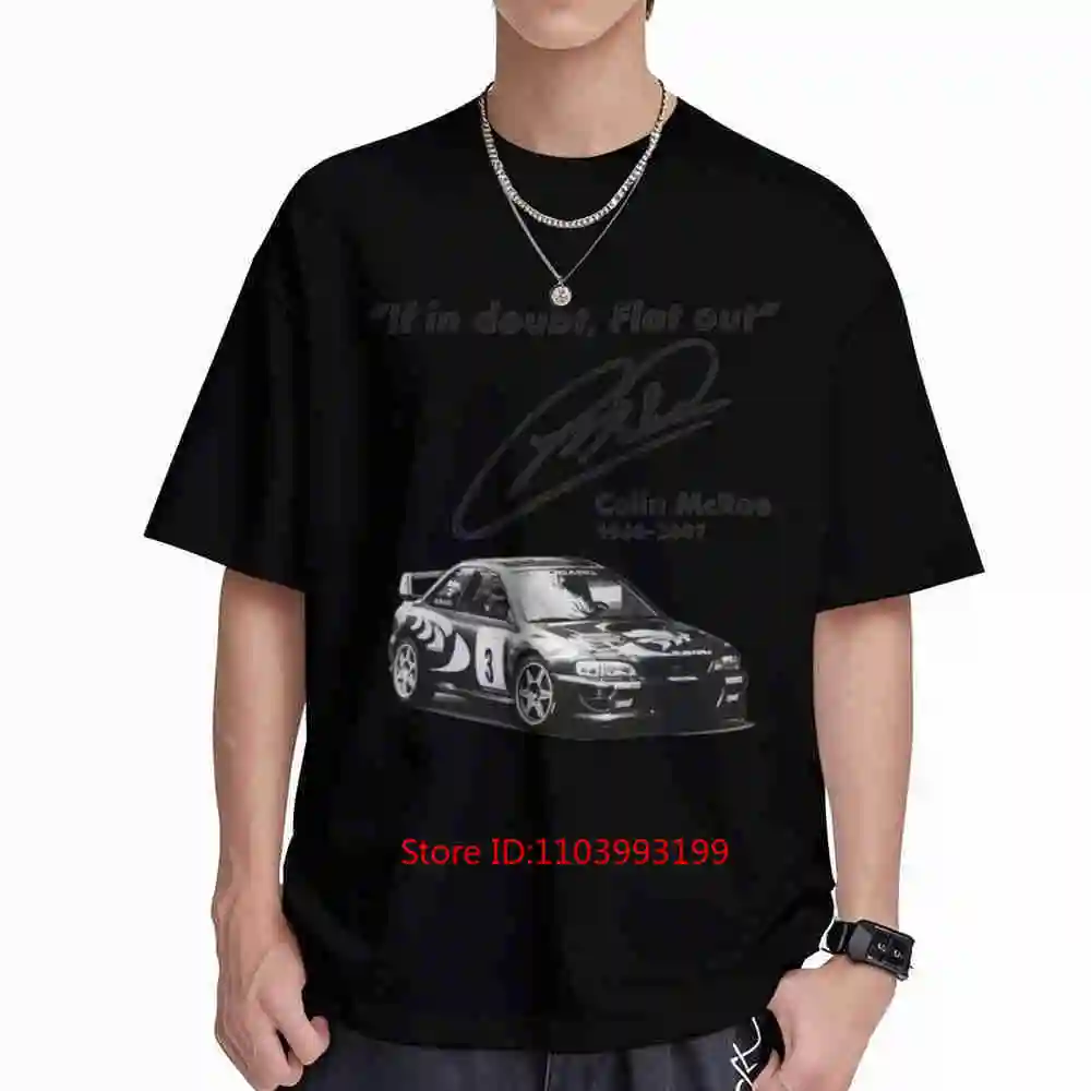 Colin McRae Rally If In Doubt Flat Out Short Sleeve Tee 100% Cotton T-Shirt
