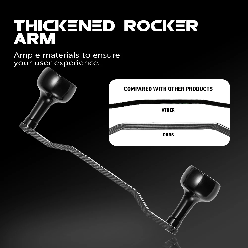 SOLOKING baitcast بكرة مقبض 110 مللي متر/120 مللي متر الروك الذراع ألياف الكربون الذراع مقبض معدني 8*5 مللي متر المسمار اليسار/اليد اليمنى بكرة مقبض #2